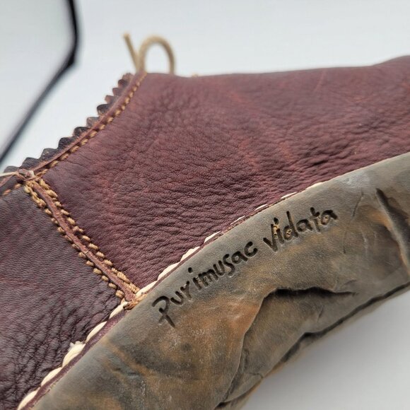 EL NATURALISTA Women's 10 Burgundy Leather Comfort Shoes Unique Quality Spain - Picture 10 of 13